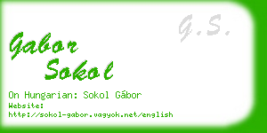 gabor sokol business card